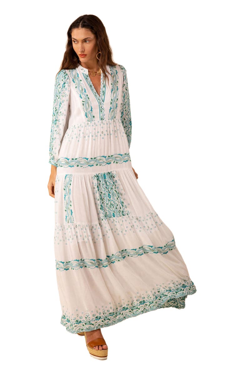 Hale Bob Emery Embroidered Maxi Dress, Main, color, 
