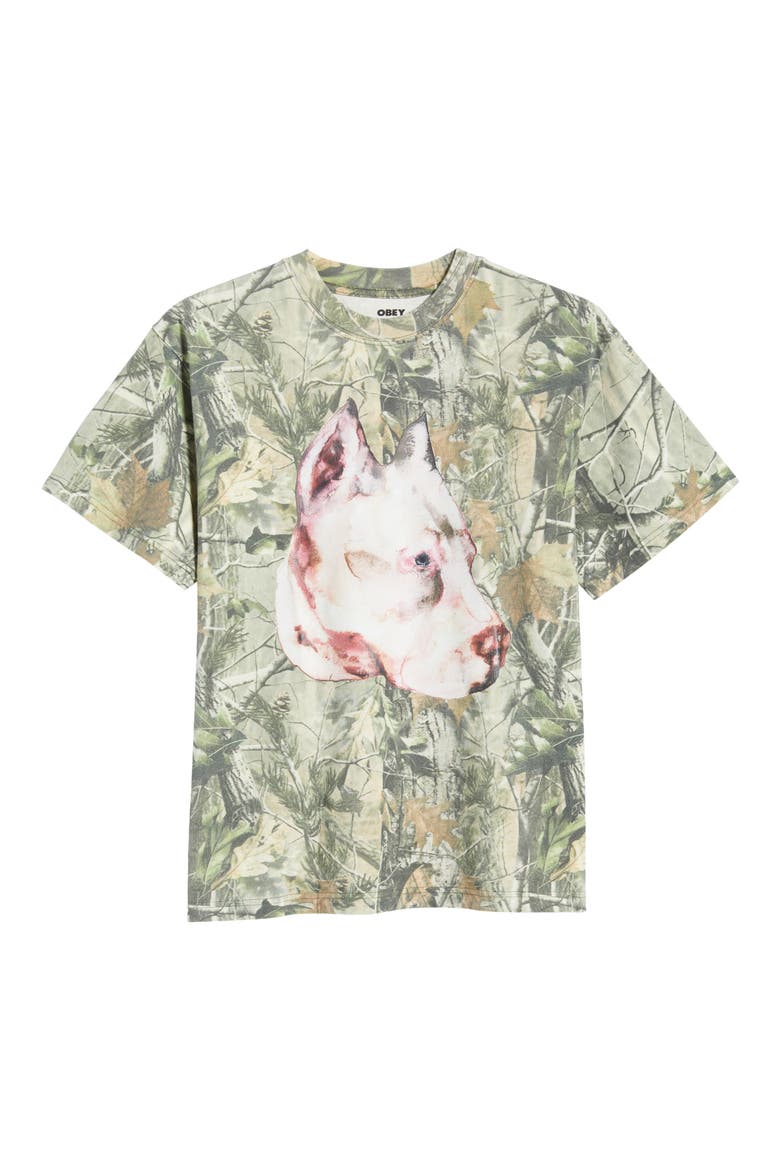 Pit Forest Camo Cotton T-Shirt, Alternate, color, LEAF CAMO