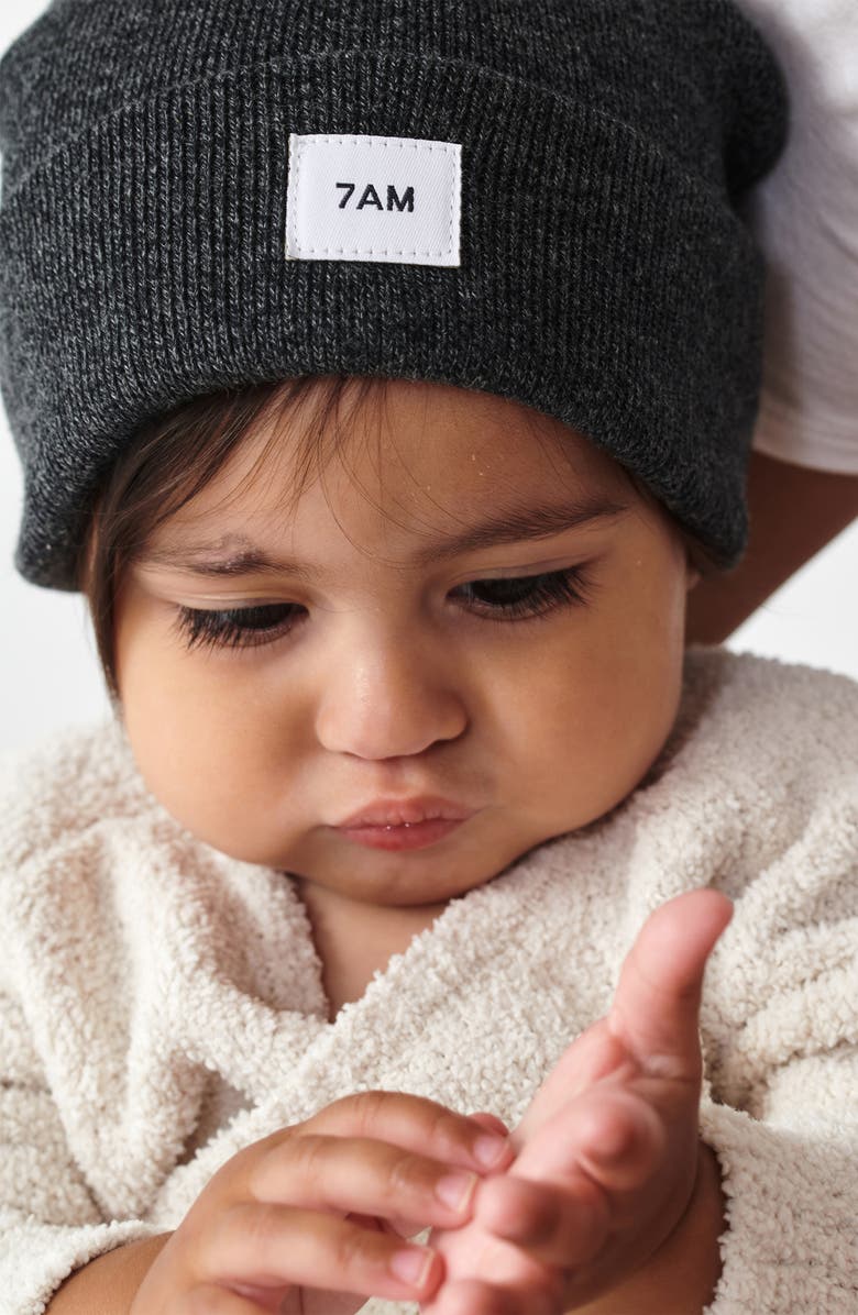 7 A.M. Enfant Kids' Heathered Beanie, Alternate, color, Black