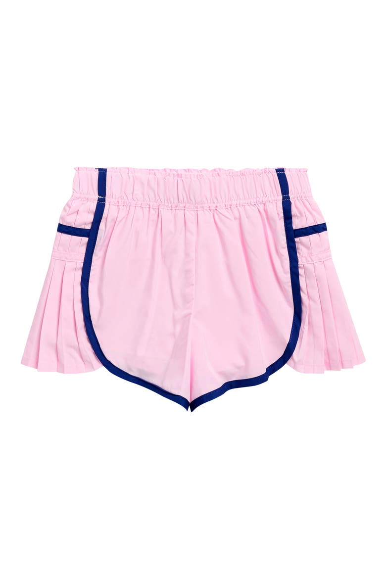 Kids' Pleat Athletic Shorts, Main, color, PINK/ NAVY