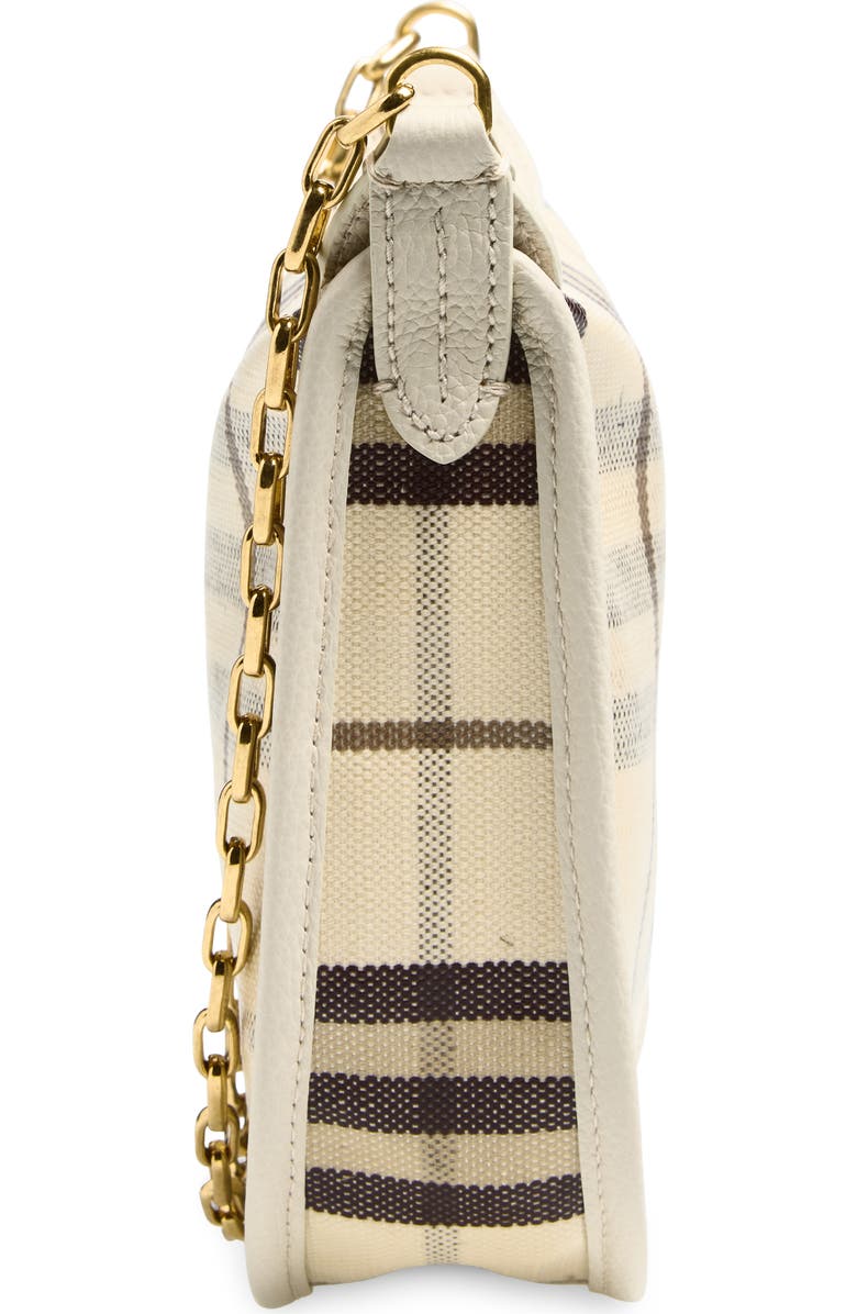 Burberry Coated Canvas Shoulder Bag, Alternate, color, Light Beige