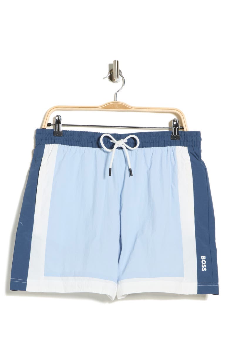 BOSS Remy Swim Trunks, Alternate, color, Light/ Pastel Blue