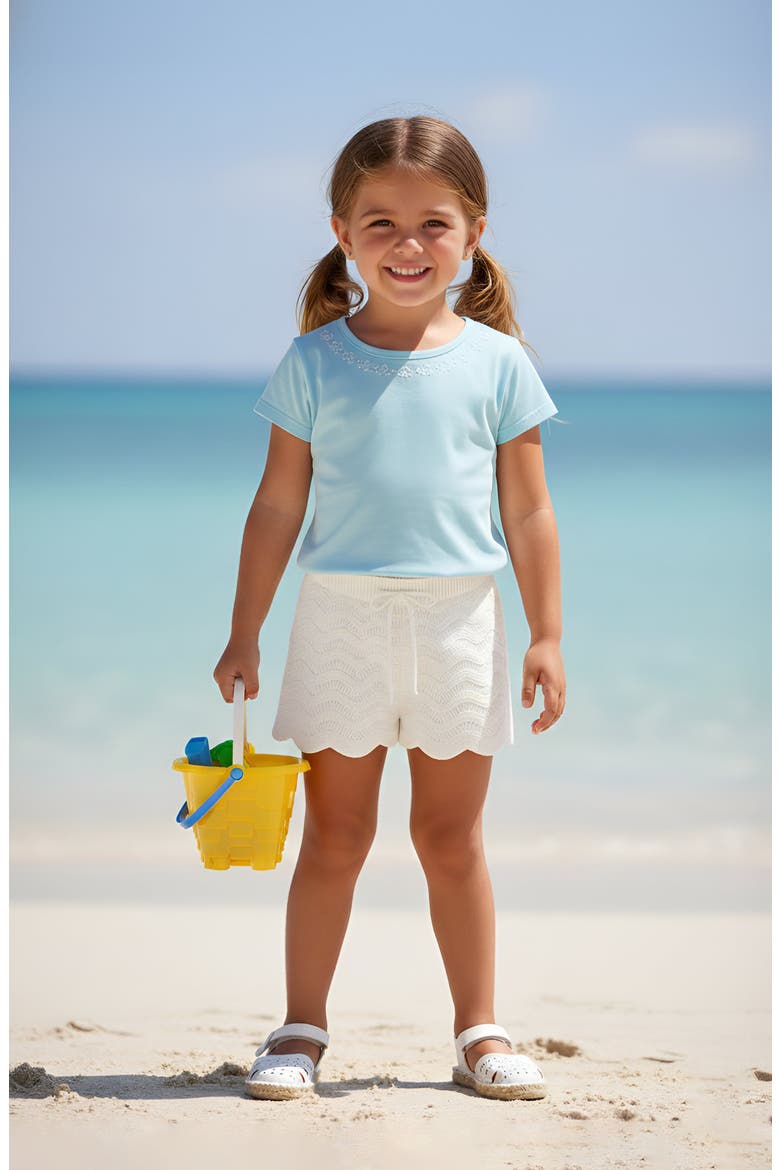 Crochet Knit Shorts, Alternate, color, White