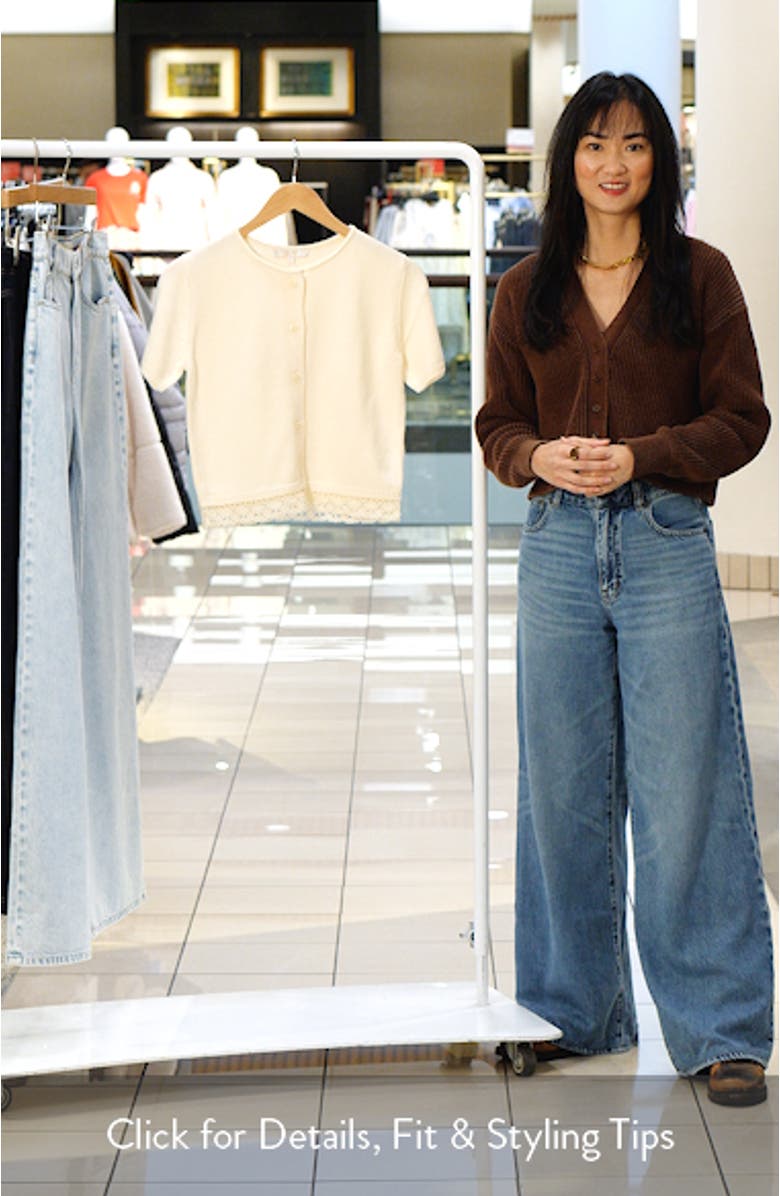 Carine Lace Trim Button Front Cardigan, sales video thumbnail