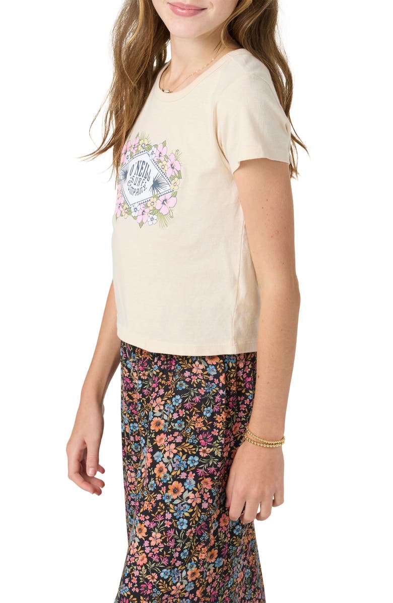 O'Neill Kids' Beachside Hibiscus Graphic T-Shirt, Alternate, color, 