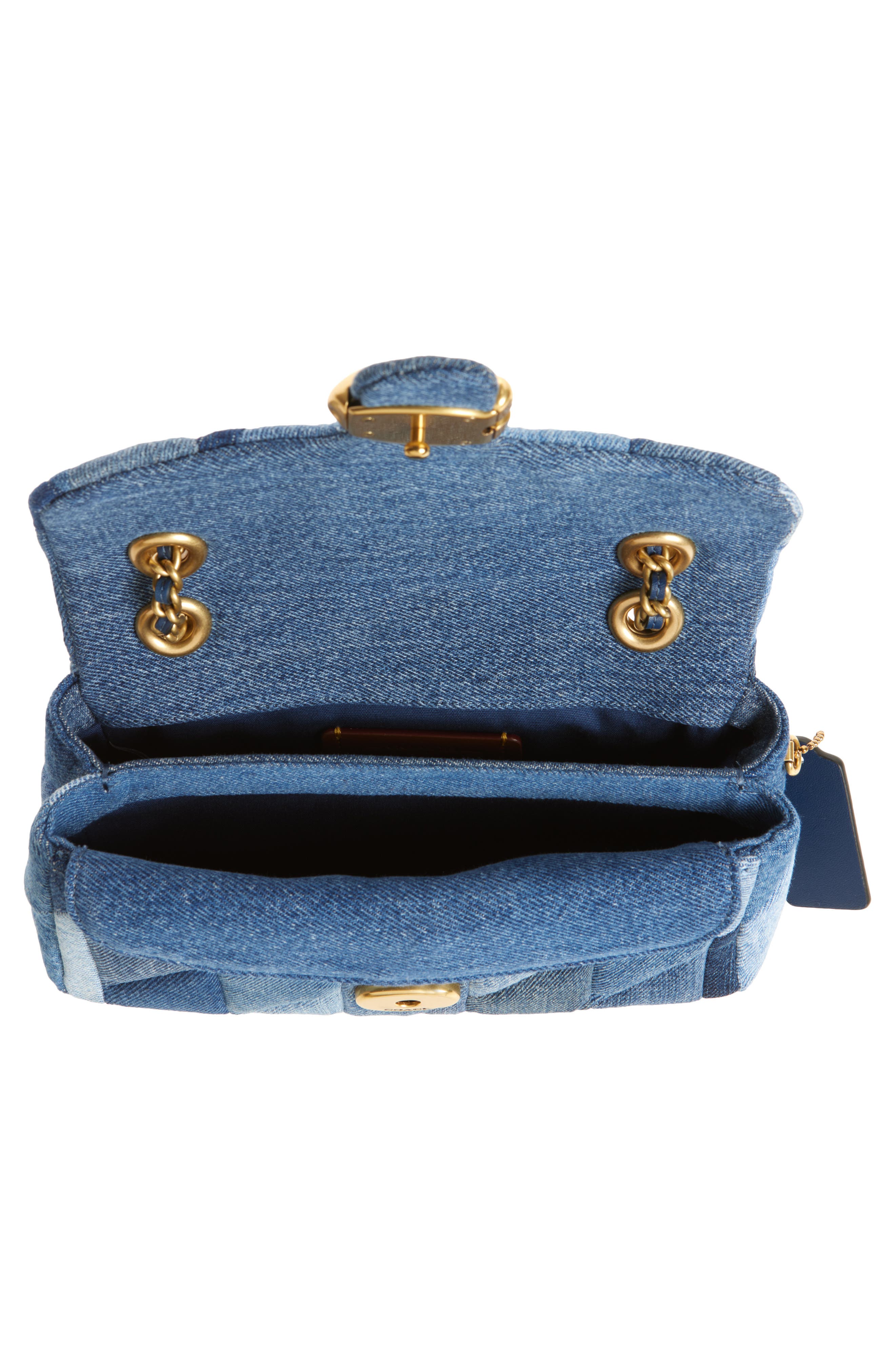 COACH Tabby 20 Denim Patchwork Quilting Shoulder Bag, Alternate, color, 