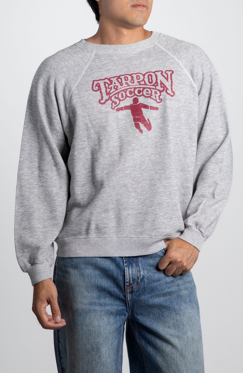 Elwood Vintage Tarpon Soccer Sweatshirt, Main, color, Grey