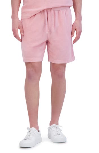 Goodlife Cotton Terry Cloth Shorts In Candy Pink