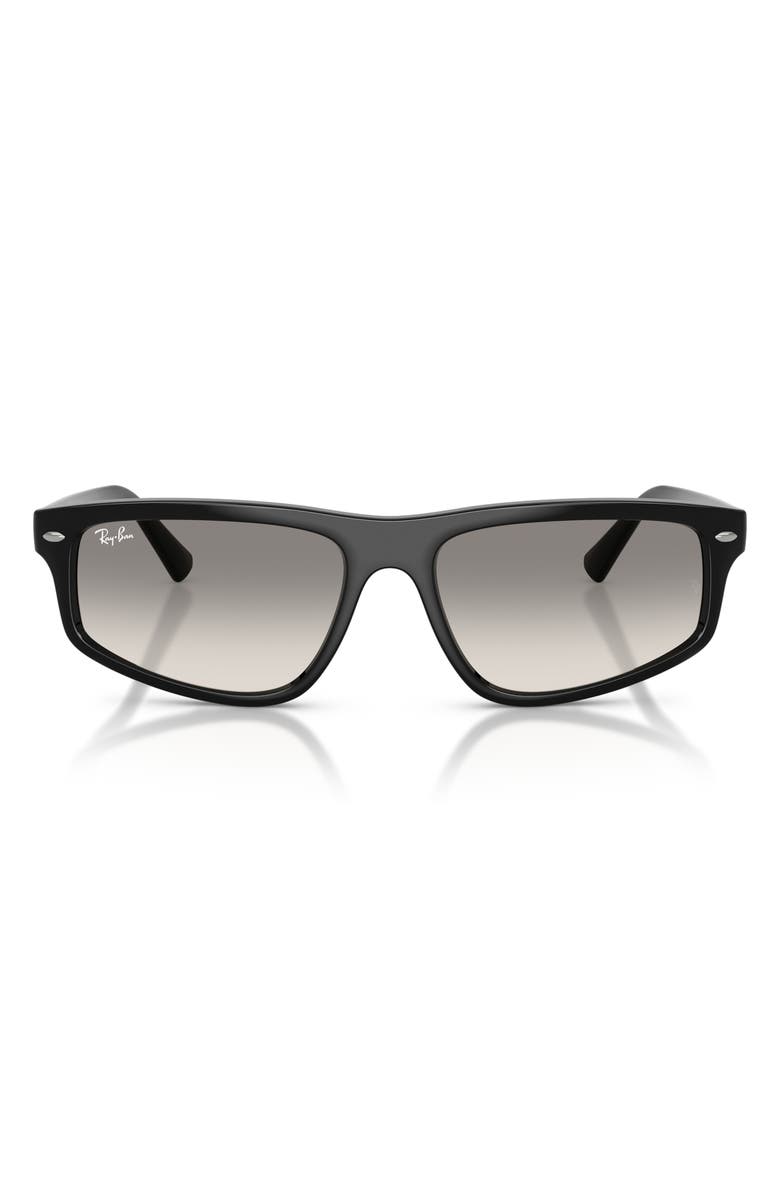 Ray-Ban 59mm Gradient Geometric Sunglasses, Main, color, Black / Clear Gradient Grey