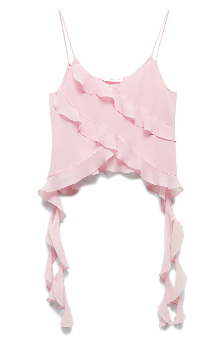 MANGO Ruffle Chiffon Camisole, Alternate, color, 