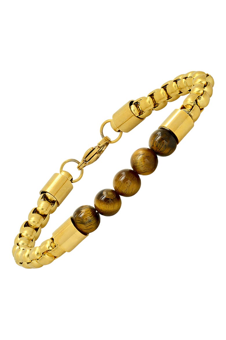 Circle Linked Stone Bracelet, Alternate, color, YELLOW-BROWN