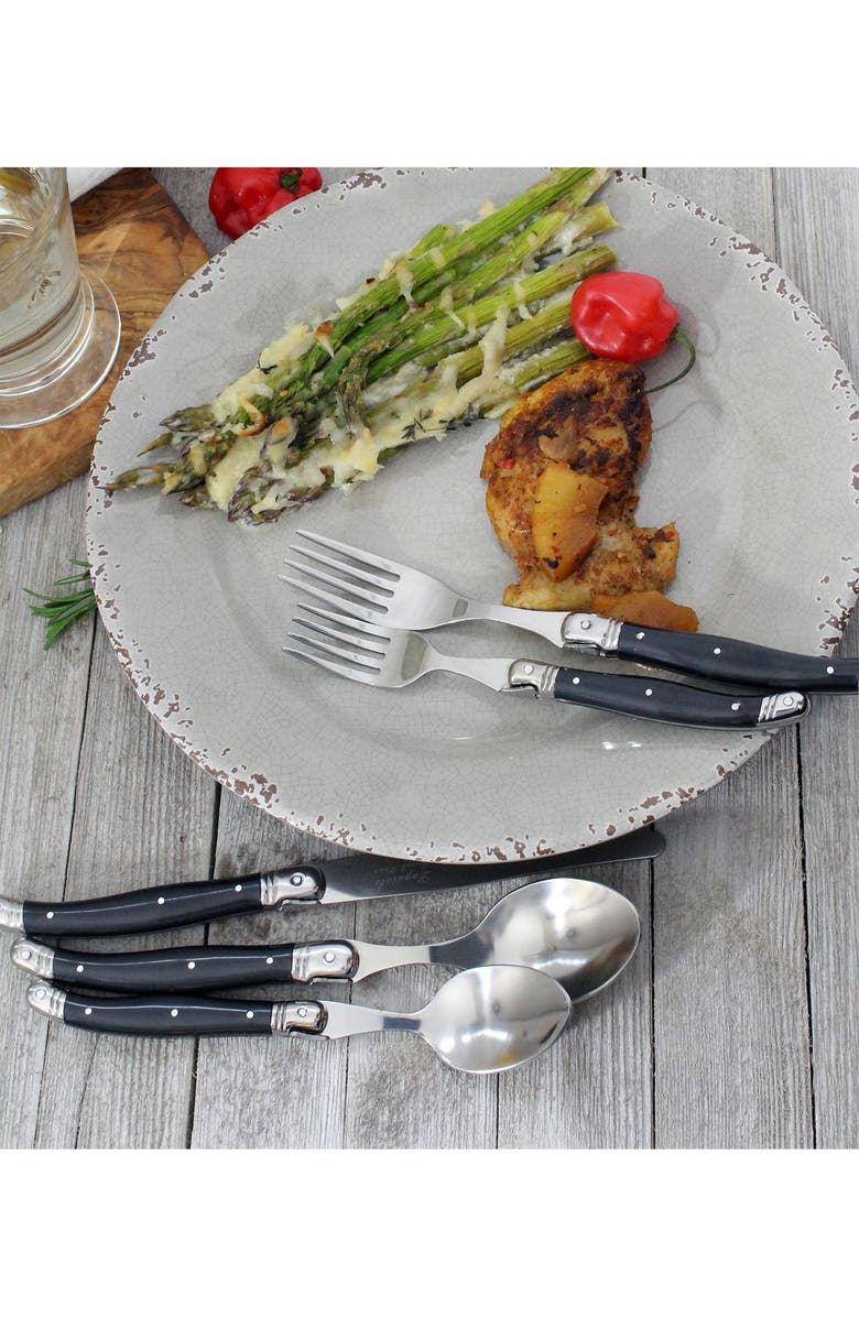 FRENCH HOME 20-Piece Laguiole Flatware Set, Alternate, color, Black