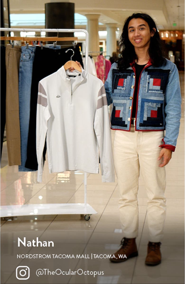 Colton Stretch Organic Cotton Quarter Zip Pullover, sales video thumbnail