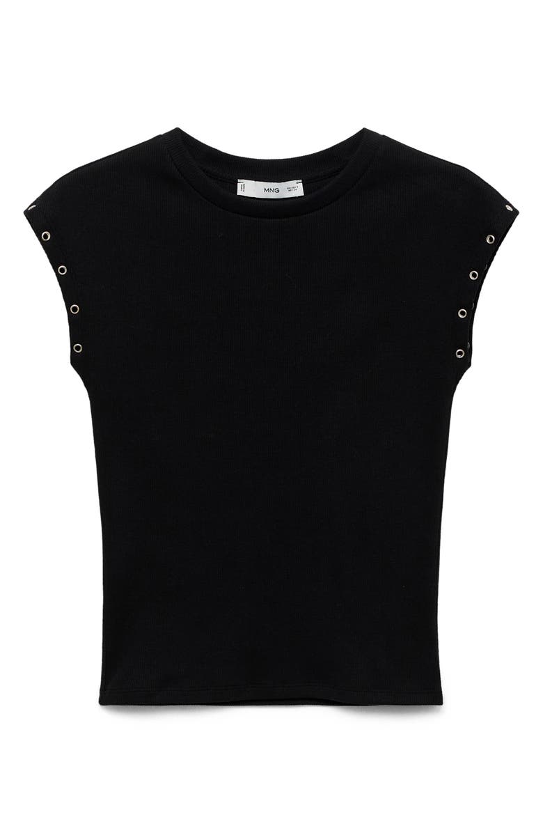 MANGO Grommet Cap Sleeve T-Shirt, Main, color,