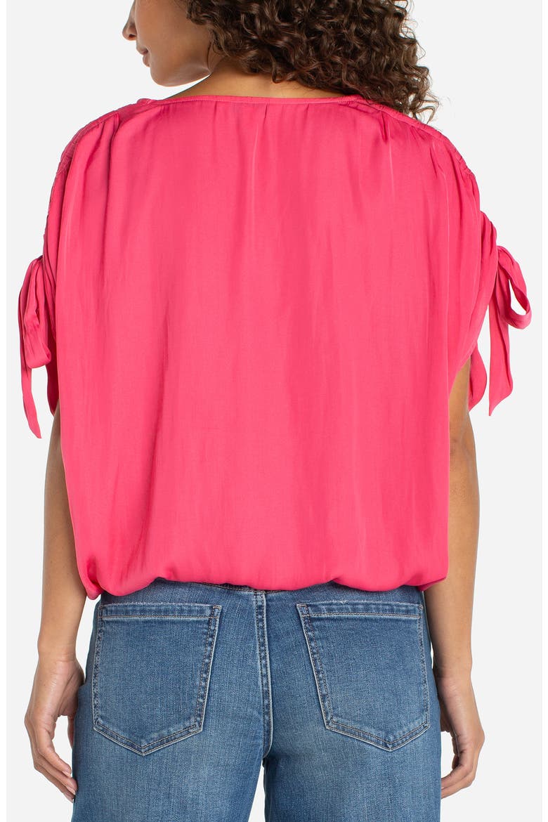 Tie Sleeve Top, Alternate, color, PERFECT PINK
