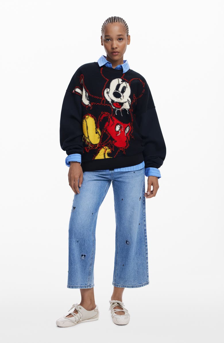 Desigual Mickey Mouse<sup>™</sup> Sweatshirt, Alternate, color, Black