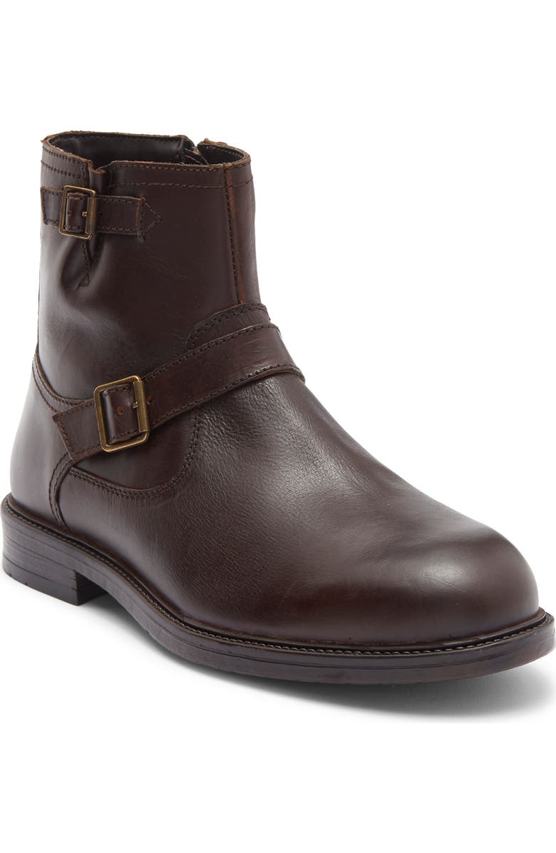 Steve Madden Lisbon Buckle Boot, Main, color, Dark Brown