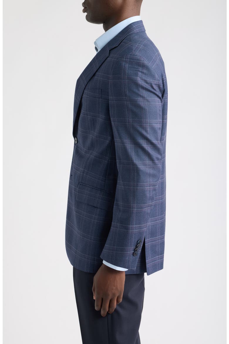 Flynn Classic Plaid Wool Sport Coat, Alternate, color, BLUE