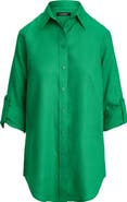 Lauren Ralph Lauren Karrie Linen Button-Up Shirt