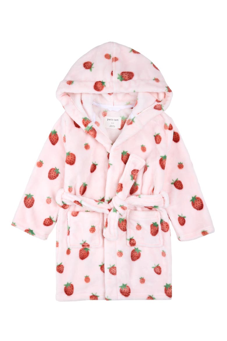 Kids' Hooded Robe, Main, color, PINK STRAWBERRY