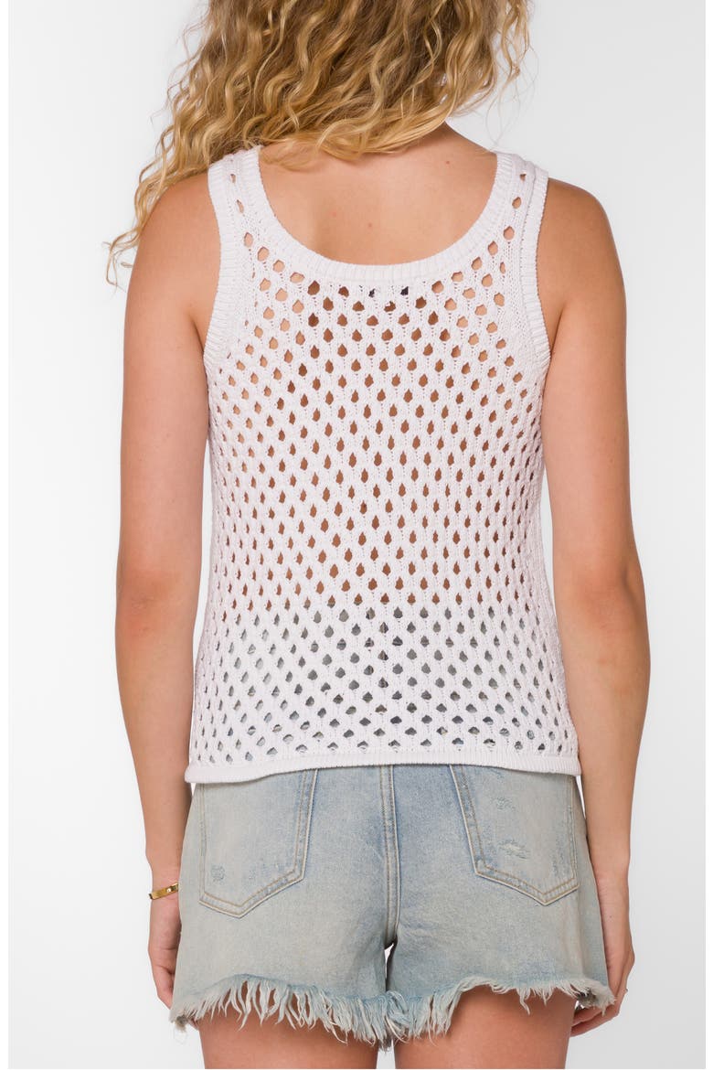 Santina Open Knit Tank, Alternate, color, OPTIC WHITE