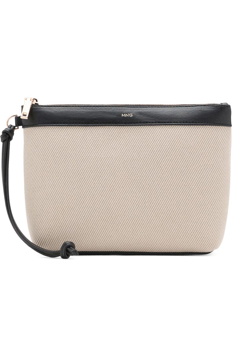 MANGO Contrast Canvas Toiletry Bag, Main, color,