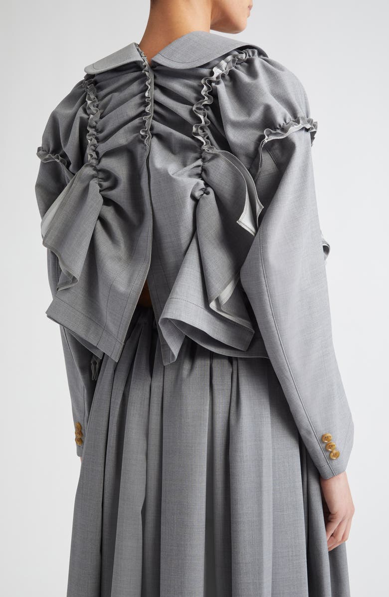 Tao Comme des Garçons Deconstructed Tropical Wool Blend Jacket, Alternate, color, 