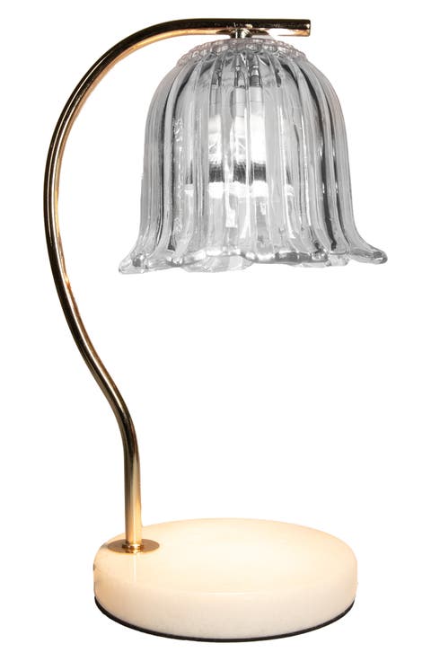 Glass Tulip Shade Candle Warmer Lamp