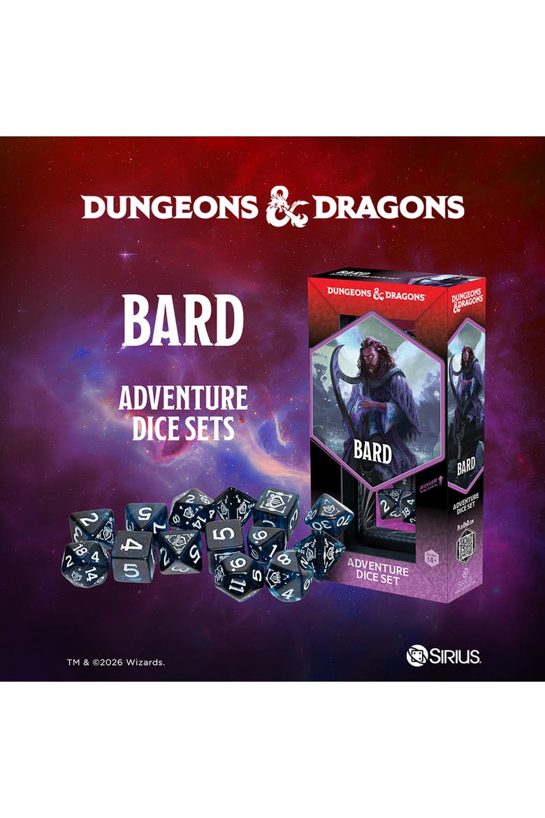 Blue and Black 14 Piece RPG Die Set, Alternate, color, Multicolored