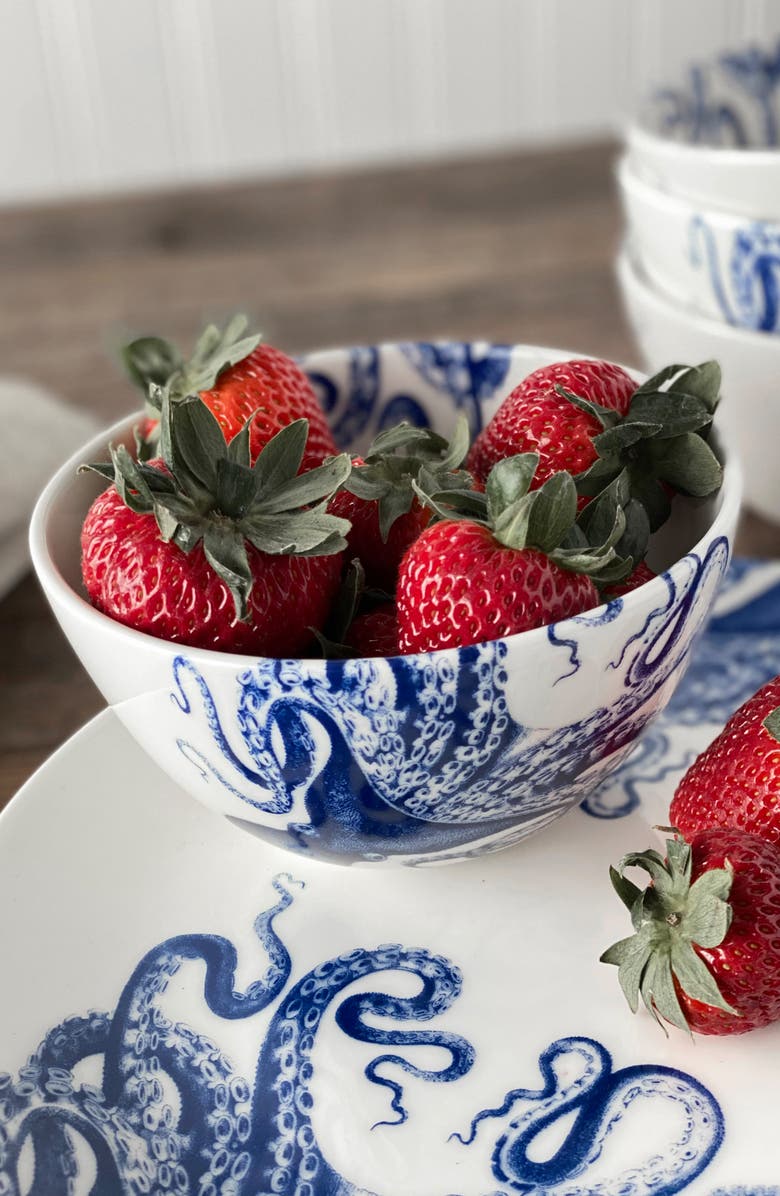 Caskata Lucy Cereal Bowl - Porcelain - Set 4, Alternate, color, Blue