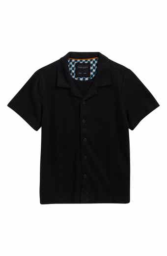 Kids' Textured Stripe Camp Shirt
