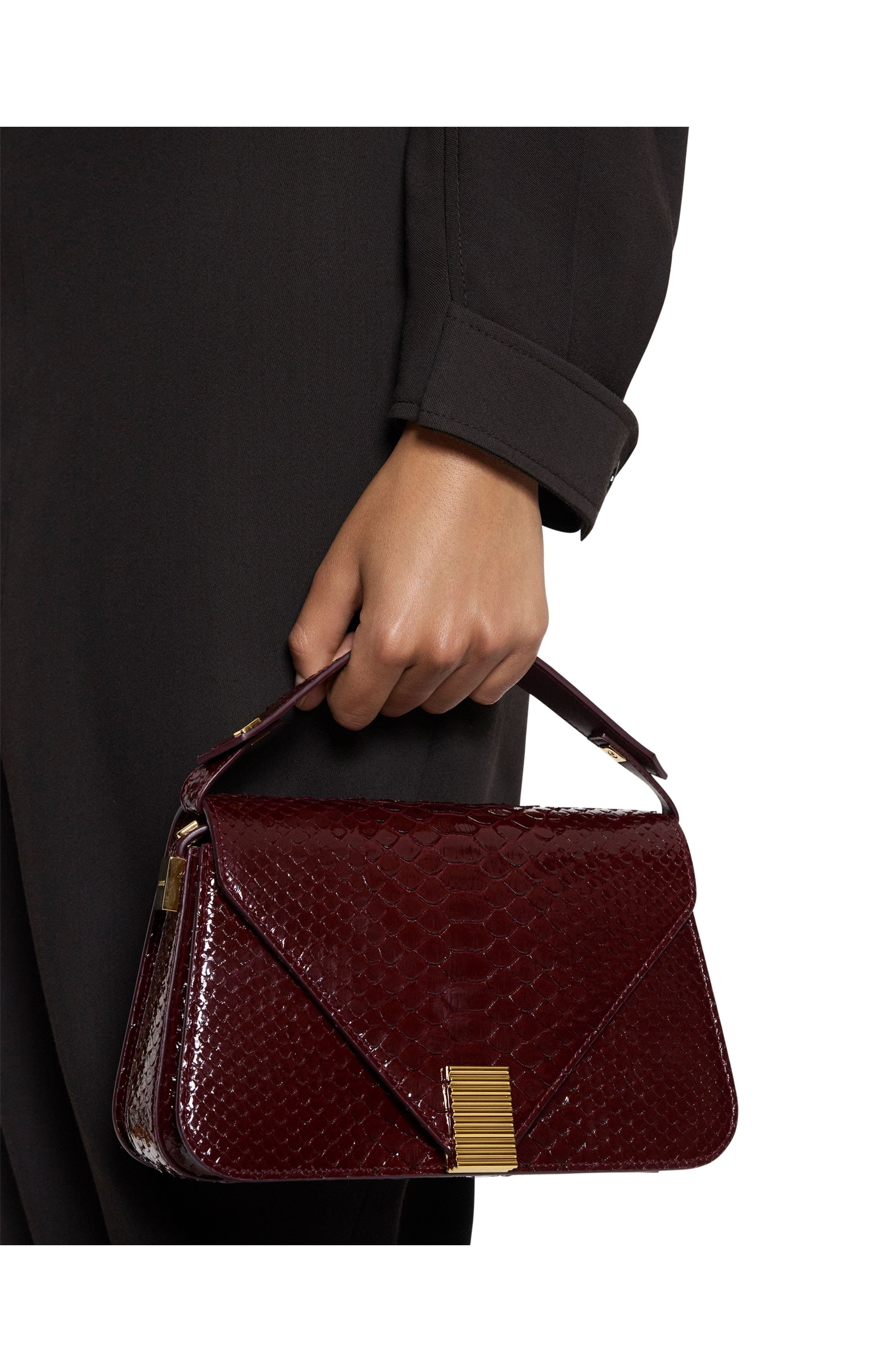 Lanvin Concerto Arpege Python Bag, Alternate, color, 