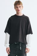 H&M Oversized-Fit Layered Long-Sleeved T-Shirt