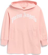 Palm Angels Kids' Classic Curved Logo Hoodie Dress