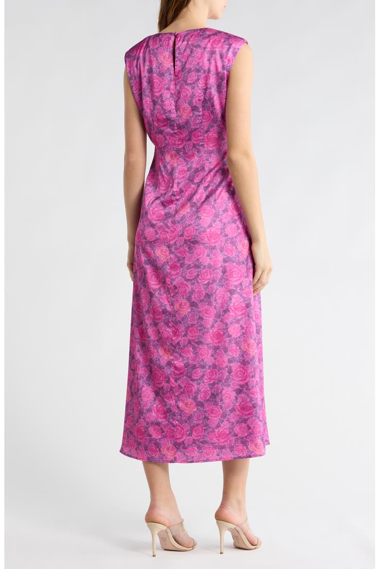 Cabbage Rose Sleeveless Midi Dress, Alternate, color, CABBAGE ROSE