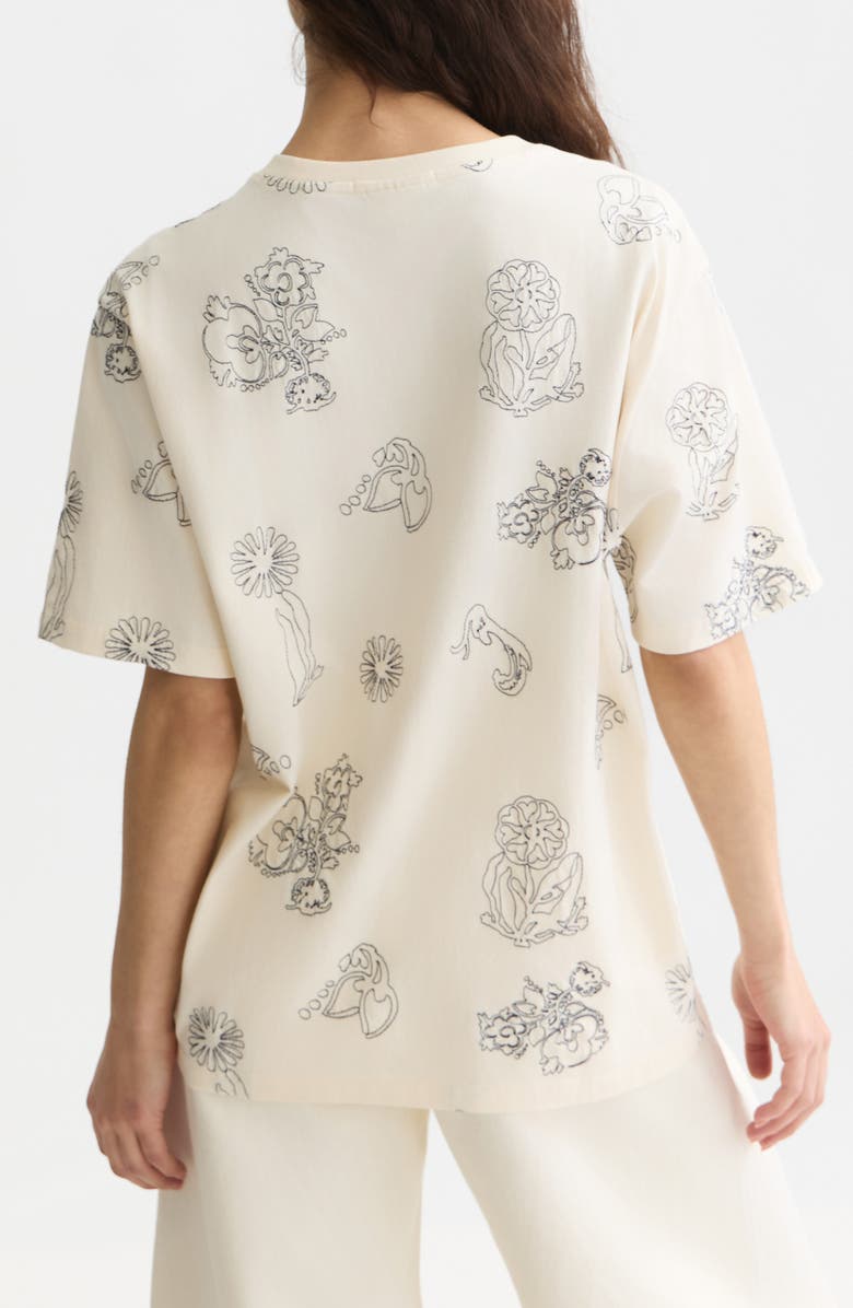 Scotch & Soda Embroidered Cotton Top, Alternate, color, Eggnog