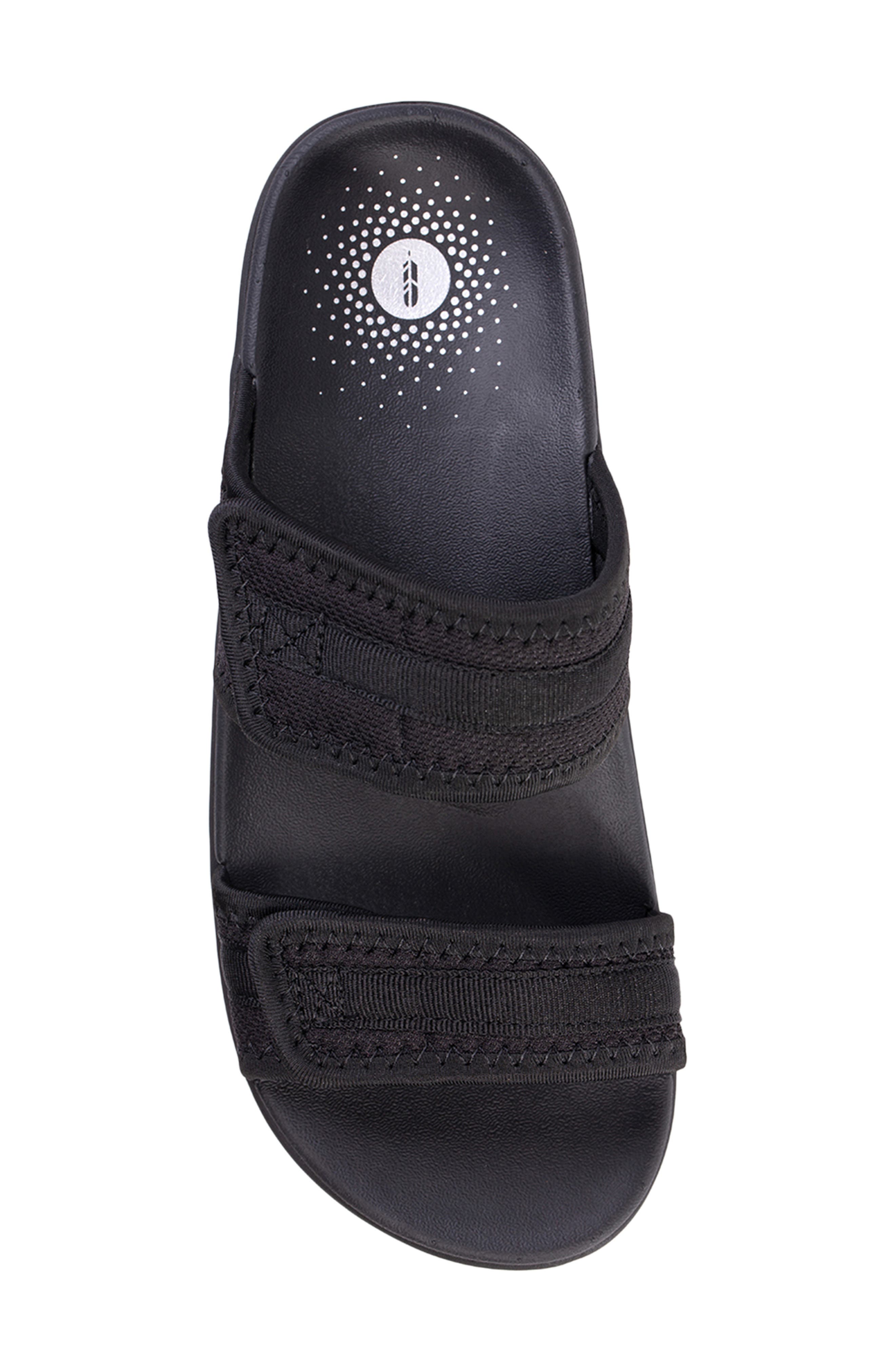 Elevate Double Strap Slide Sandal, Alternate, color, BLACK