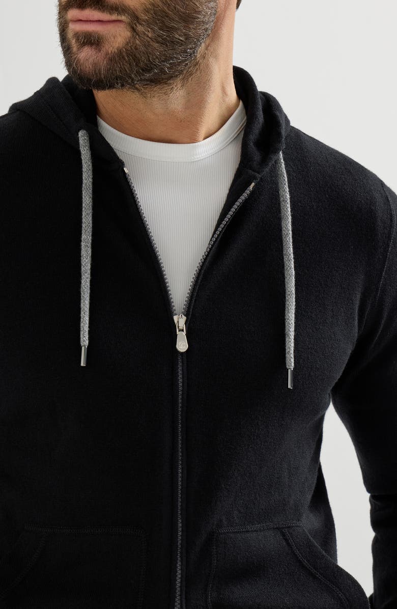 Brunello Cucinelli Cashmere sweatshirt-style cardigan, Alternate, color, Black