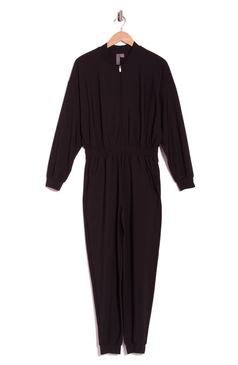 Sweaty Betty Explorer Elevated Long Sleeve Jumpsuit, Alternate, color, Black