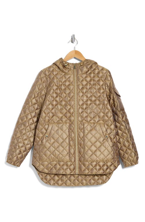 Bcbgeneration Diamond Quilted Hooded Jacket In Bronze