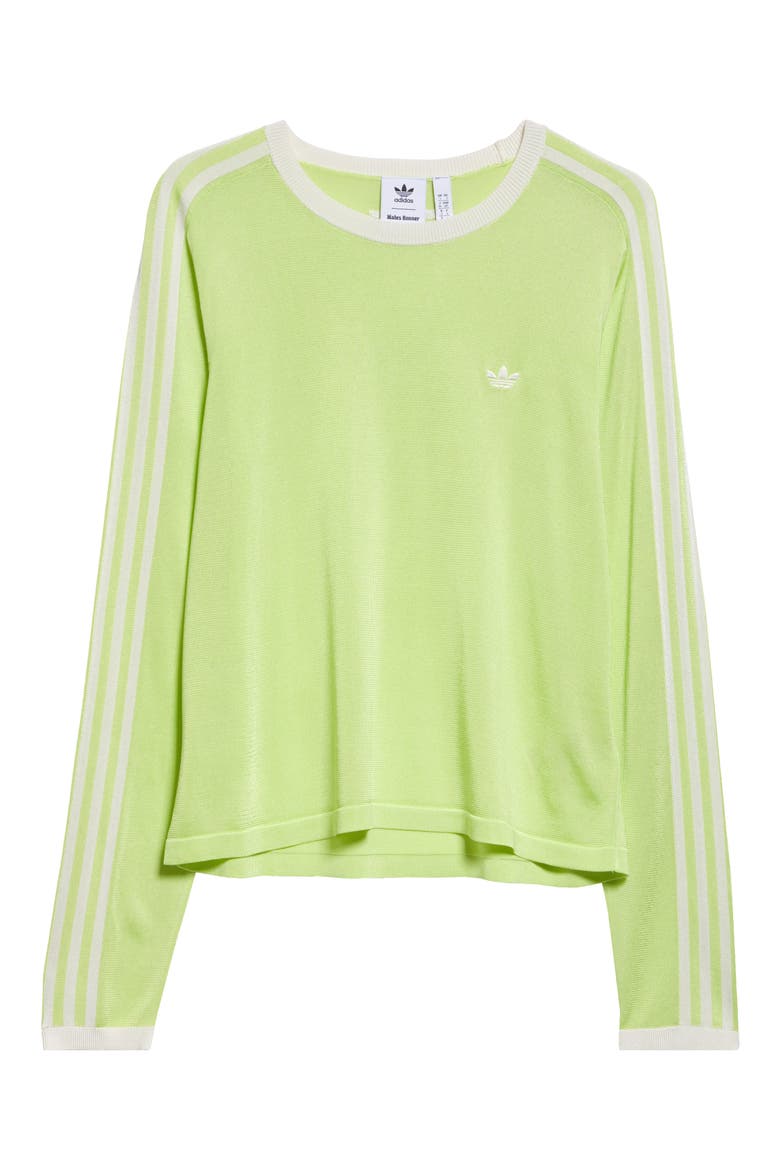 x Wales Bonner 3-Stripes Long Sleeve T-Shirt, Alternate, color, SEMI FROZEN YELLOW/CHALK WHITE