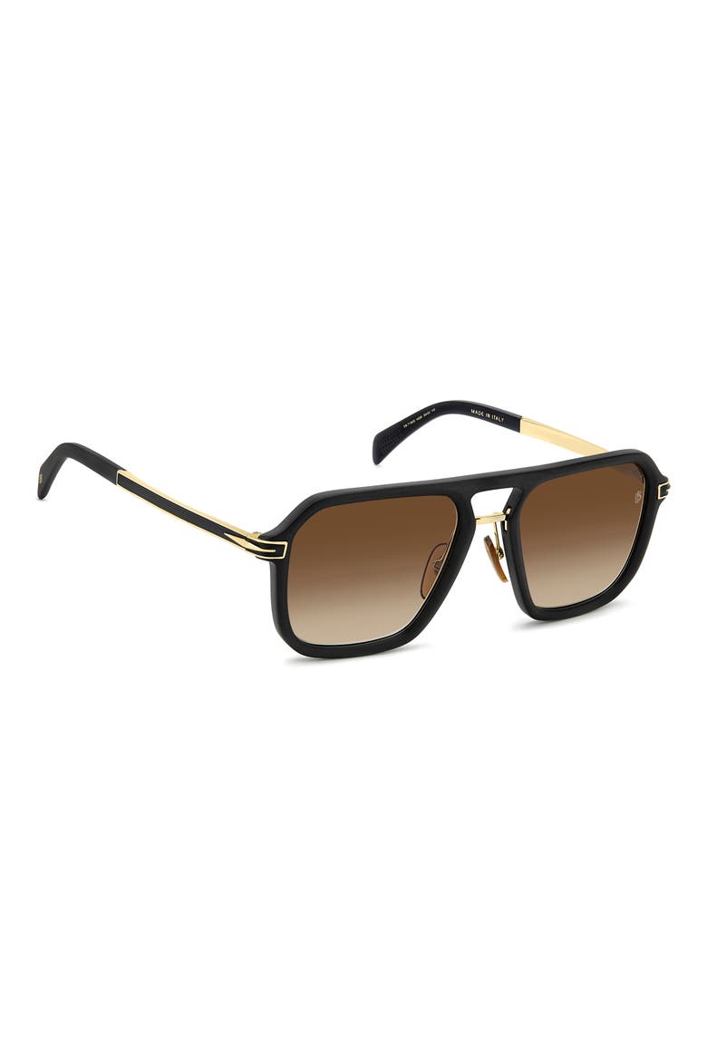 56mm Navigator Sunglasses, Alternate, color, BLACK GOLD/ BLACK BROWN GREEN