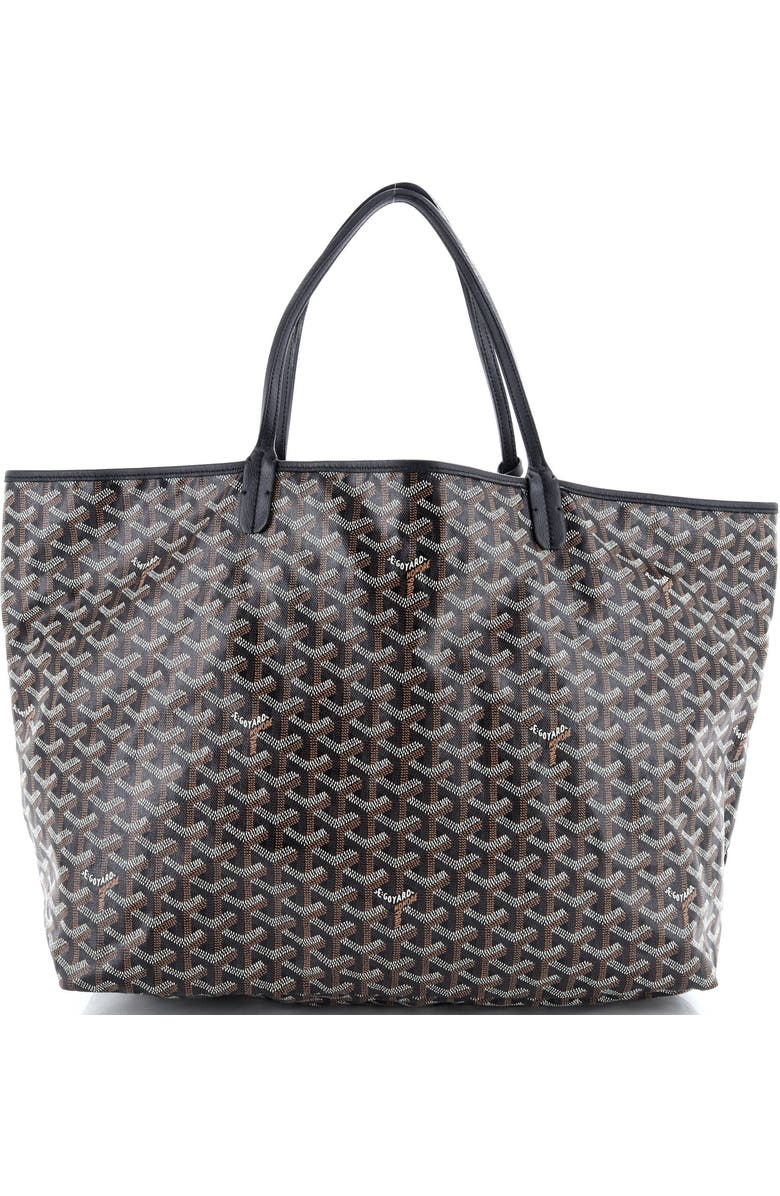 Pre-Owned Goyard Saint Louis Tote Coated Canvas GM, Main, color, Black