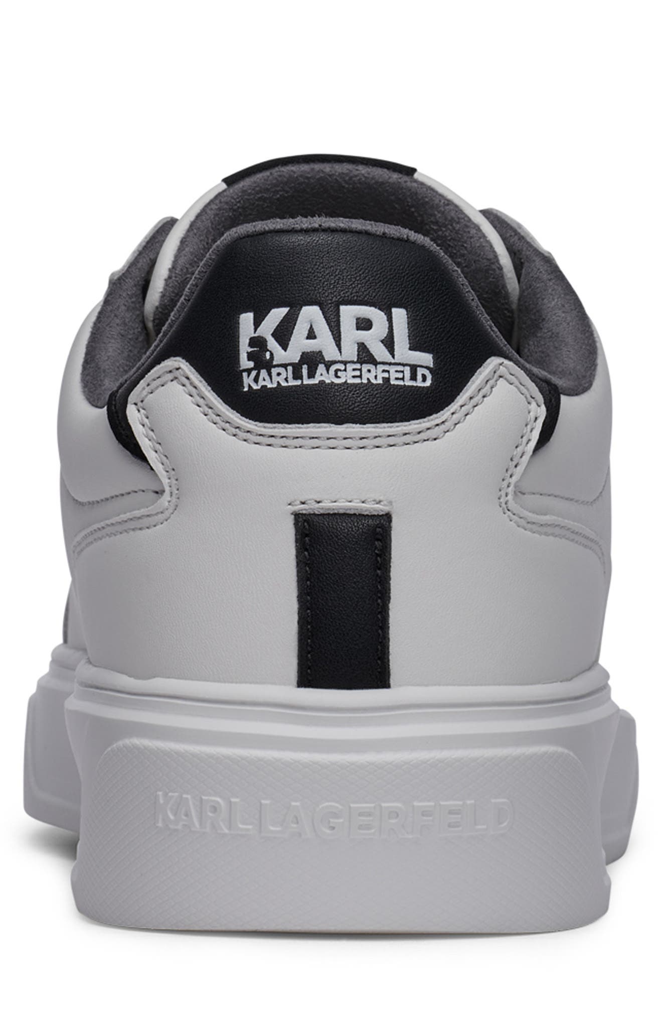 Side Karl Low Top Sneaker, Alternate, color, WHITE