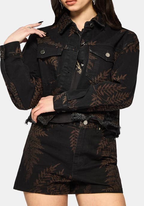 Ruin Fern Distressed Denim Jacket