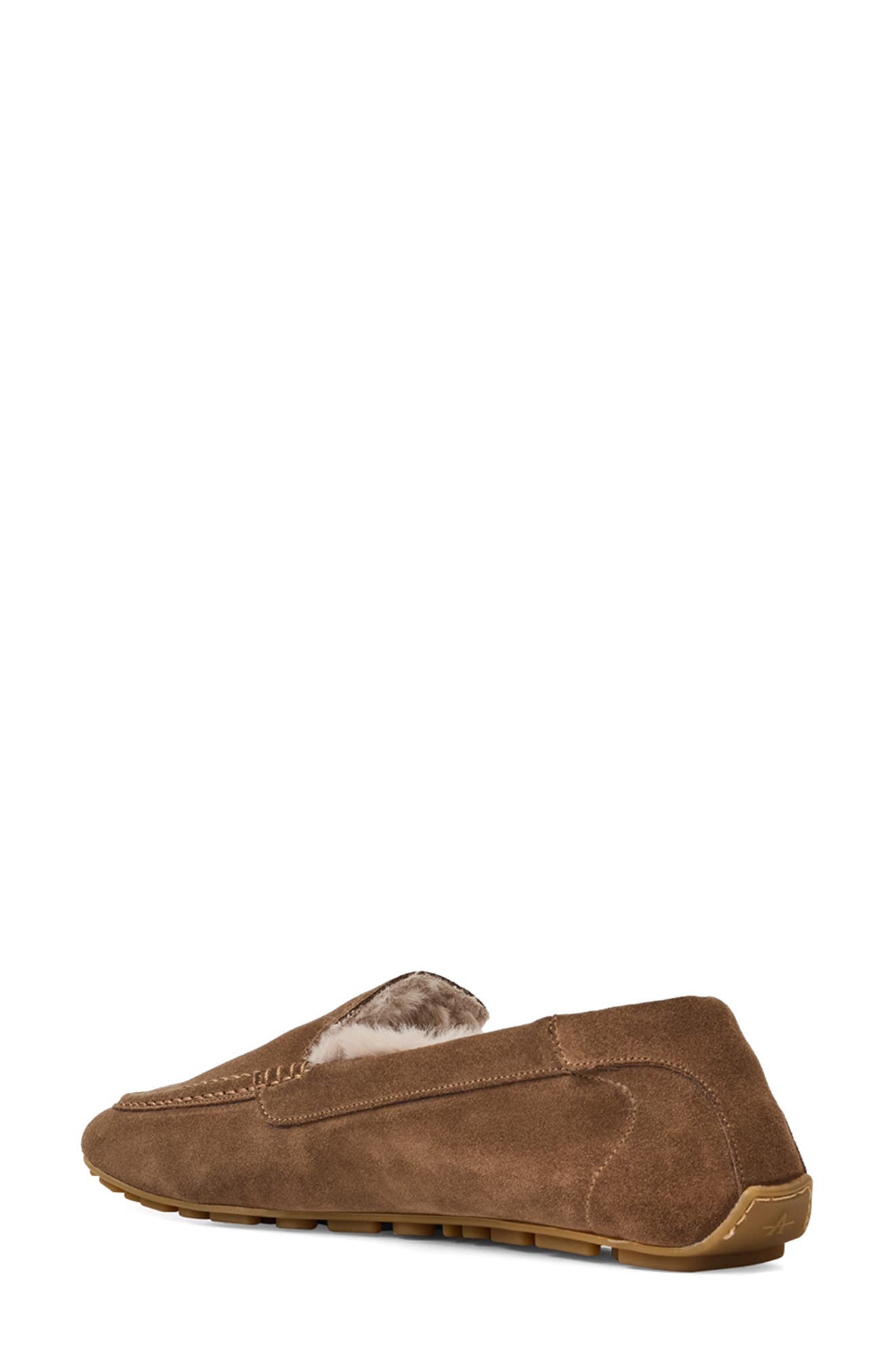 Qalista Weatherproof Faux Shearling Lined Driving Shoe, Alternate, color, TAUPE SUEDE