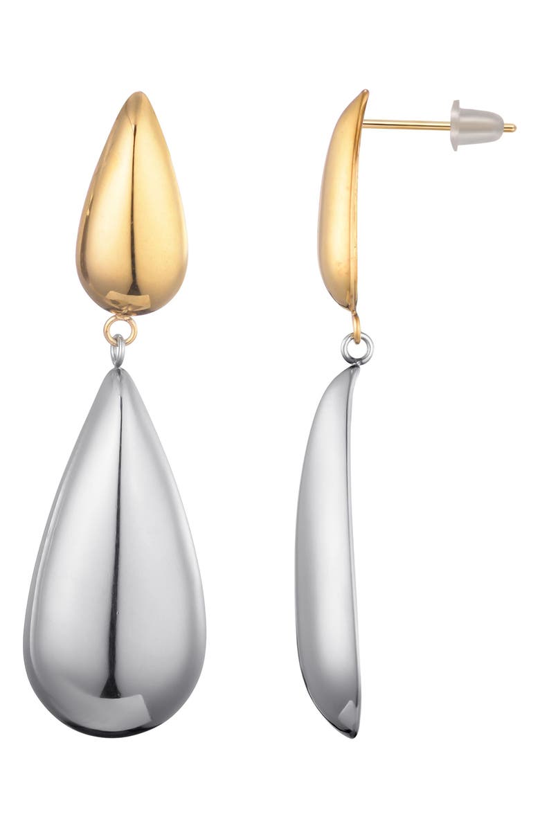 Adornia Two-Tone Drop Earrings, Alternate, color, Gold