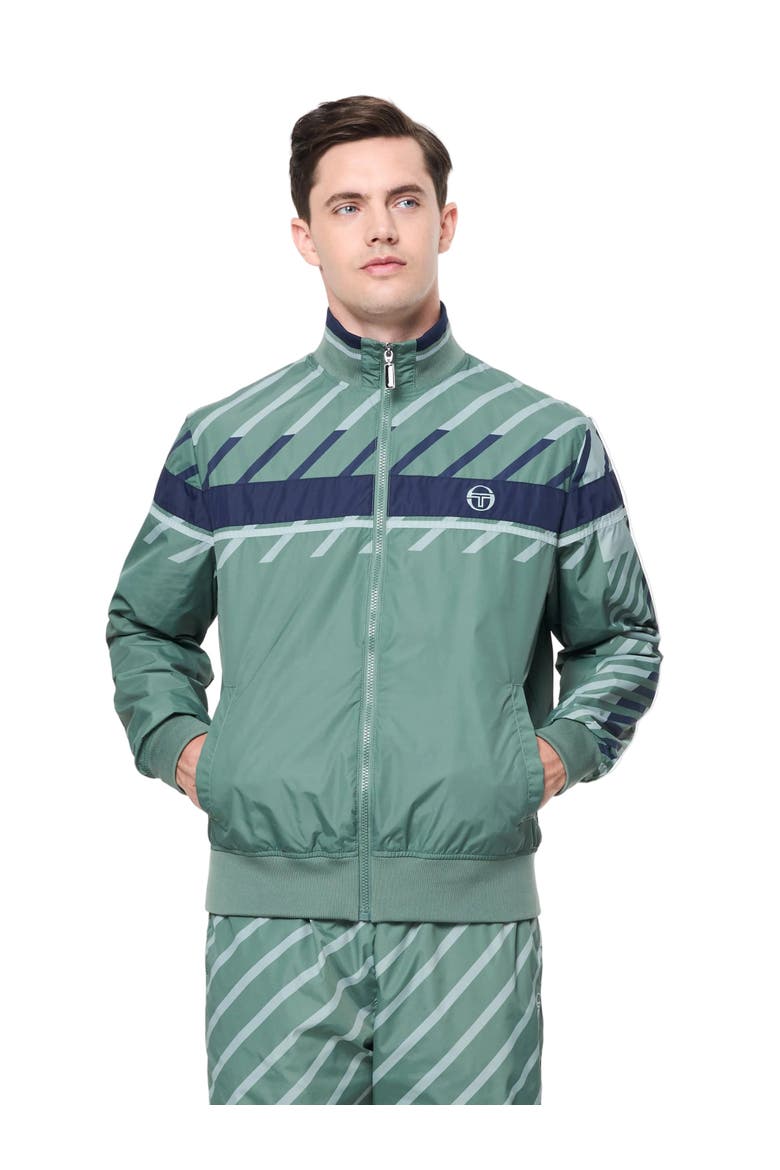 Quadretto Track Jacket, Main, color, DUCK GREEN