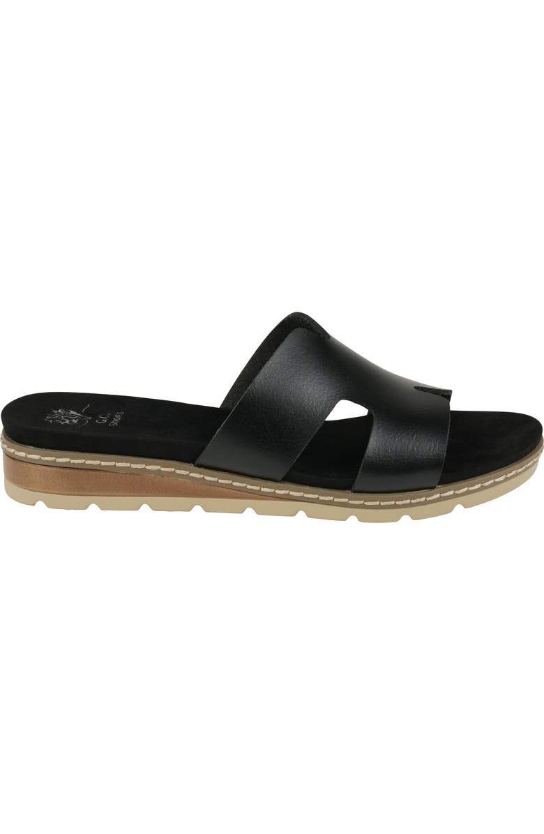 GOOD CHOICE NEW YORK Nellie Cutout Wedge Slide Sandal, Alternate, color, Black