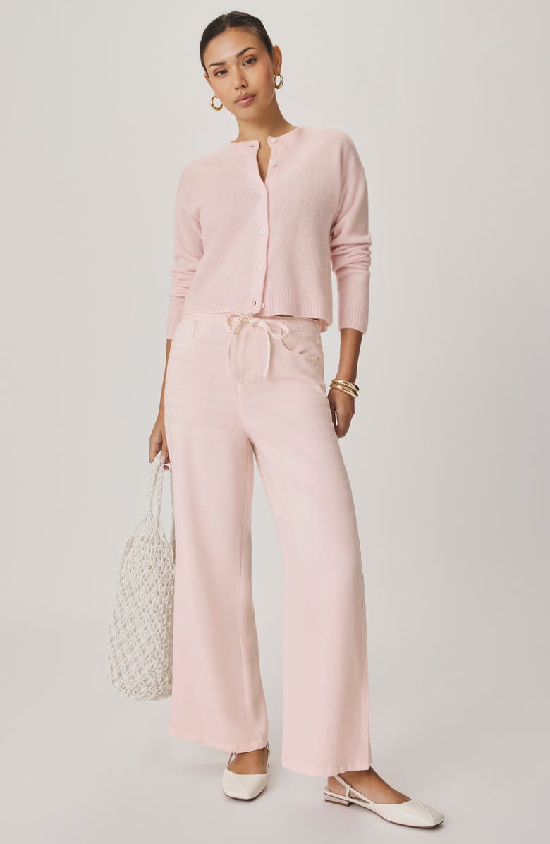 Splendid Emerson Crop Cardigan, Alternate, color, Rose Petal Pink